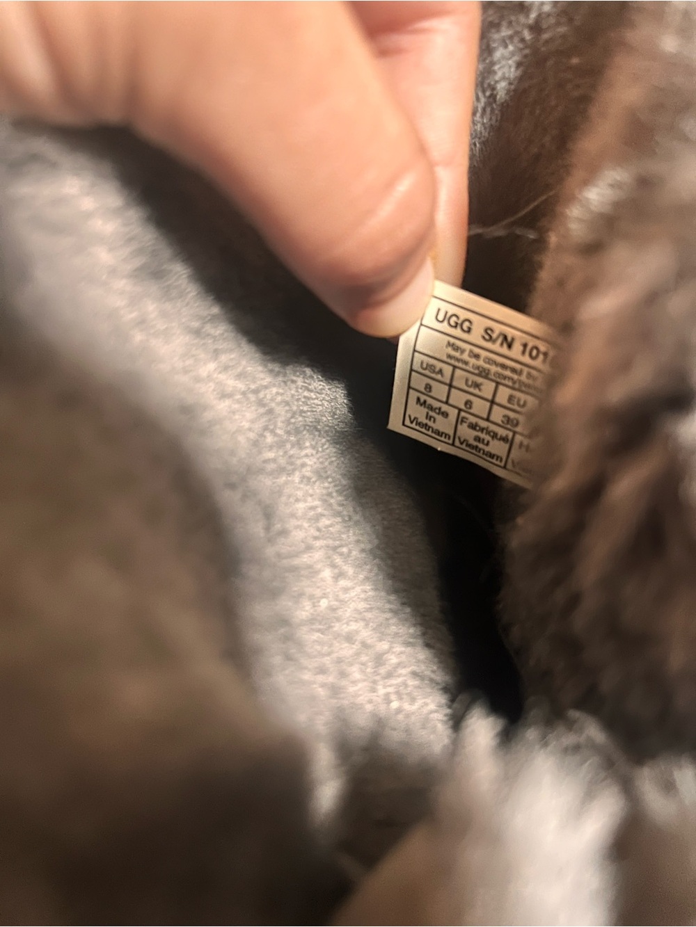 UGG Mini Bow Back Shearling Boots - Grey - Picture 4 of 4